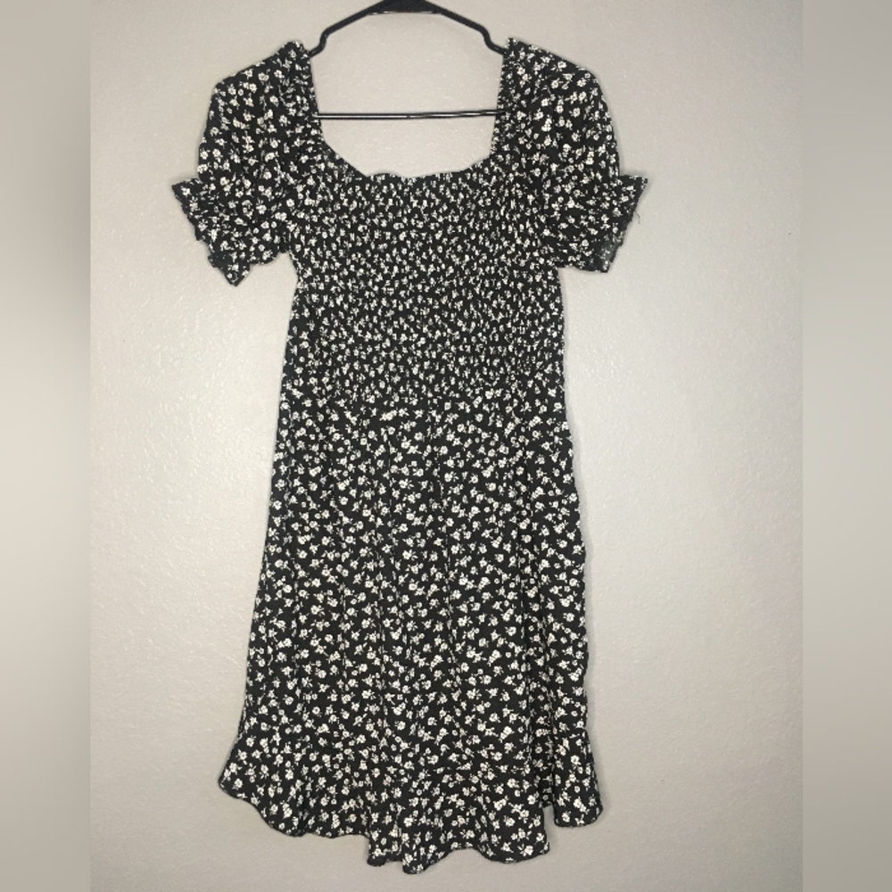 Floral Black and White Dress - Picture 3 of 4